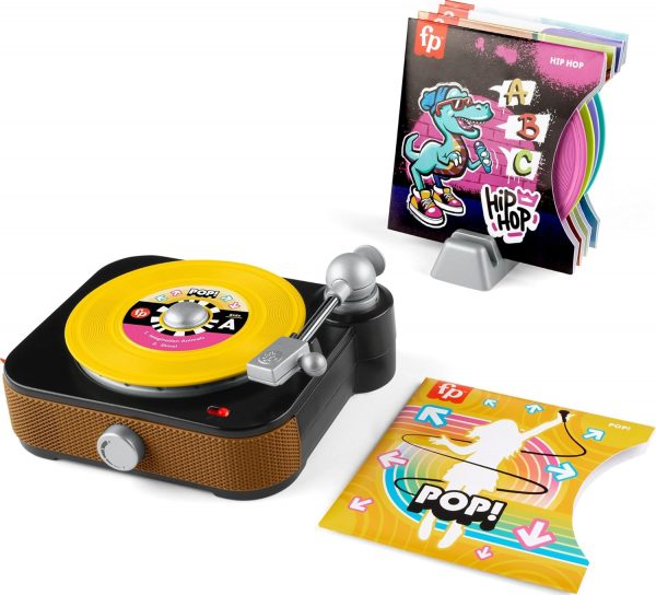 Elm mart Fisher-Price Musical Toy, Rockin’ Record Player for Preschool Pretend Play for Kids Ages 3+ Year