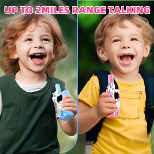 Elm Mart Unicorn Walkie Talkies for Kids,Toys Gifts for 3-9 Year Old Boys Girls Ages 5-7 Kids Walkie Talkies Outdoor Hiking 2 Way Radio Toy for 3-12 Year Old Boy Girl Halloween Birthday Gift