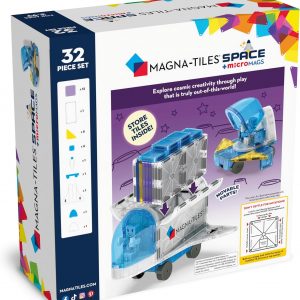 Elm Mart MAGNA-TILES Space 32-Piece Magnetic Construction Set, The Original Magnetic Building Brand