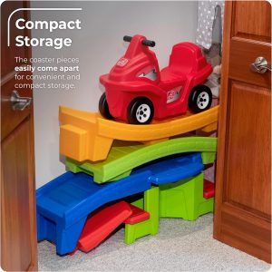 Elm Mart Step2 Up & Down Roller Coaster Kids Toy, Ride On Push Car, Indoor/Outdoor Playset, Toddlers 2-5 Years Old, Compact Storage, Max Weight 50 lb., Multicolor