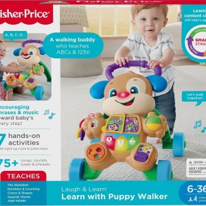 Elm Mart Fisher-Price Baby Toy Laugh & Learn Smart Stages Learn with Puppy Walker with Music Lights & Activities for Infants Ages 6+ Months