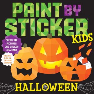 Elm Mart Hallowwen Paint by Sticker Kids: Create 10 Pictures One Sticker at a Time! Includes Glow-in-the-Dark Stickers Paperback