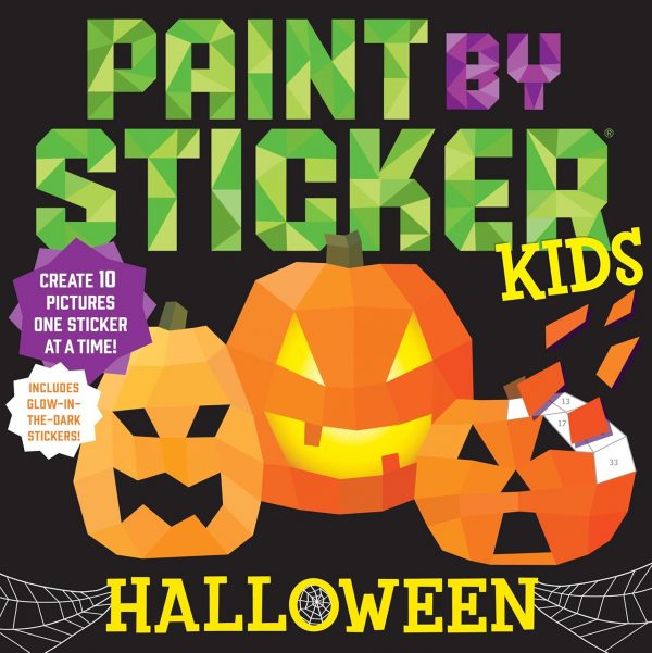 Elm Mart Hallowwen Paint by Sticker Kids: Create 10 Pictures One Sticker at a Time! Includes Glow-in-the-Dark Stickers Paperback