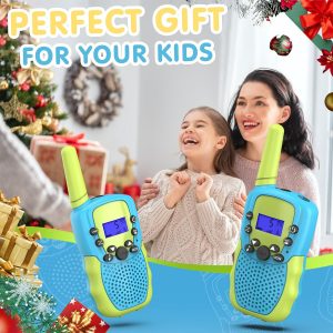 Elm Mart Selieve Toys for 3-12 Year Old Boys Girls, Easter Basket Stuffers, Walkie Talkies for Kids 22 Channels 2 Way Radio Toy with Backlit LCD Flashlight, 3 Miles Range for Outside, Camping, Hiking