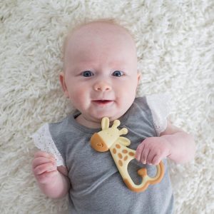 Elm Mart Dr. Brown's Ridgees Giraffe, Massaging Baby Teether, Designed by a Pediatric Dentist, BPA Free,3m+