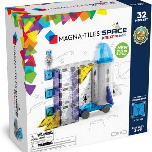 Elm Mart MAGNA-TILES Space 32-Piece Magnetic Construction Set, The Original Magnetic Building Brand