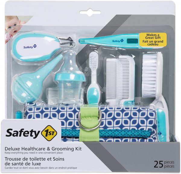 Elm Mart Safety 1st Deluxe 25-Piece Baby Healthcare and Grooming Kit (Arctic Blue)