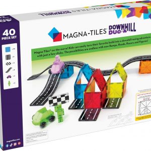 Elm Mart MAGNA-TILES Downhill Duo 40-Piece Magnetic Construction Set, The Original Magnetic Building Brand