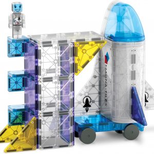 Elm Mart MAGNA-TILES Space 32-Piece Magnetic Construction Set, The Original Magnetic Building Brand