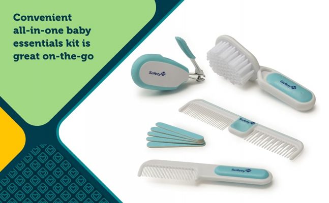 Elm Mart Safety 1st Deluxe 25-Piece Baby Healthcare and Grooming Kit (Arctic Blue)