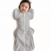 Elmmart Love To Dream Swaddle UP, Gray, Newborn, 5-8.5 lbs., Dramatically better sleep, Allow baby to sleep in their preferred arms up position for self-soothing, snug fit calms startle reflex