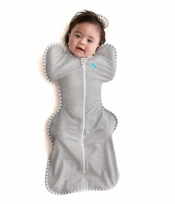 Elmmart Love To Dream Swaddle UP, Gray, Newborn, 5-8.5 lbs., Dramatically better sleep, Allow baby to sleep in their preferred arms up position for self-soothing, snug fit calms startle reflex