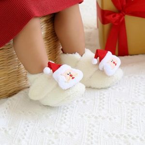 Elmmart Ohwawadi Infant Baby Slippers Girls Boys Booties Warm Baby Socks Shoes Newborn Crib Shoes Baby Footwear Prewalkers
