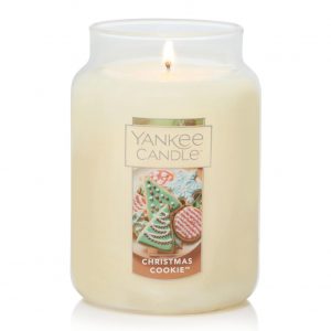 Elmmart Yankee Christmas Candle Cookie Scented, Classic 22oz Large Jar Single Wick Candle, Over 110 Hours of Burn Time, Perfect for Holiday Gifting and Celebration