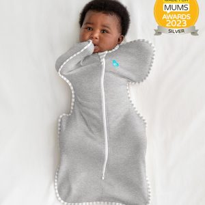 Elmmart Love To Dream Swaddle UP, Gray, Newborn, 5-8.5 lbs., Dramatically better sleep, Allow baby to sleep in their preferred arms up position for self-soothing, snug fit calms startle reflex