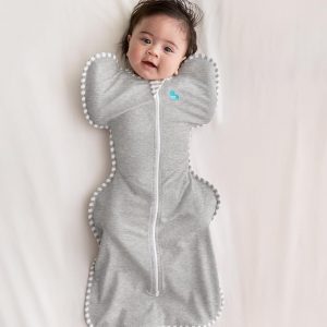 Elmmart Love To Dream Swaddle UP, Gray, Newborn, 5-8.5 lbs., Dramatically better sleep, Allow baby to sleep in their preferred arms up position for self-soothing, snug fit calms startle reflex