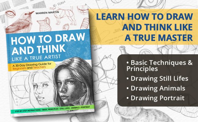 Elm Mart How to draw and think like a true artist: A 30-day Drawing Guide - From the Fundamentals to Step-by-Step Instructions with Detailed Illustrations and Comprehensive Explanations