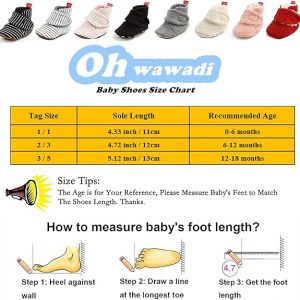 Elmmart Ohwawadi Infant Baby Slippers Girls Boys Booties Warm Baby Socks Shoes Newborn Crib Shoes Baby Footwear Prewalkers