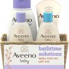 Elm Mart Aveeno Baby Bathtime Solutions Baby & Me Gift Set with Baby Wash & Shampoo, Calming Baby Bath, Baby Daily Moisturizing Lotion & Stress Relief Body Wash for Mom, Oatmeal, 4 Items