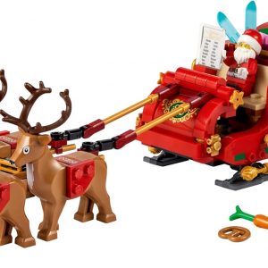 Elmmart LEGO Santa's Sleigh Building Toys for Kids, Boys & Girls, Ages 9+ Indoor Christmas Decorations for Home W/Santa Claus Figurine & Reindeer - Gifts for Boys & Girls - 40499