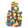 Elm Mart Melissa & Doug Wooden Building Blocks Set - 100 Blocks in 4 Colors and 9 Shapes - FSC Certified