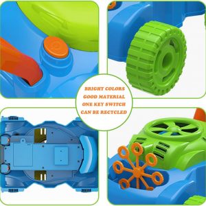 Elm Mart Lydaz Bubble Lawn Mower for Toddlers 1-3, Kids Bubble Blower Maker Machine, Outdoor Summer Push Backyard Gardening Toys, Christmas Birthday Gifts Toys for Preschool Baby Boys Girls Age 1 2 3+ Year Old