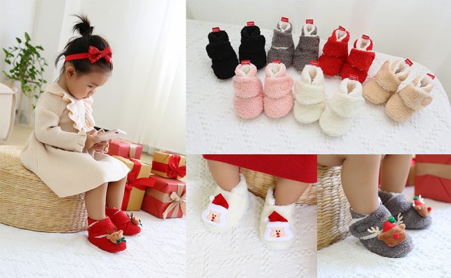 Elmmart Ohwawadi Infant Baby Slippers Girls Boys Booties Warm Baby Socks Shoes Newborn Crib Shoes Baby Footwear Prewalkers