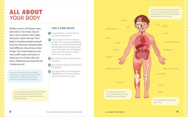 Elm Mart Human Body Activity Book for Kids: Hands-On Fun for Grades K-3