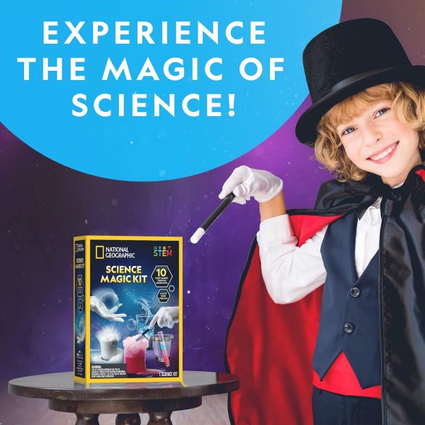 Elm Mart National Geographic Magic Chemistry Set - Science Kit for Kids with 10 Amazing Magic Tricks, STEM Projects and Science Experiments, Science Toys, Great Gift for Boys and Girls 8-12 (Amazon Exclusive)