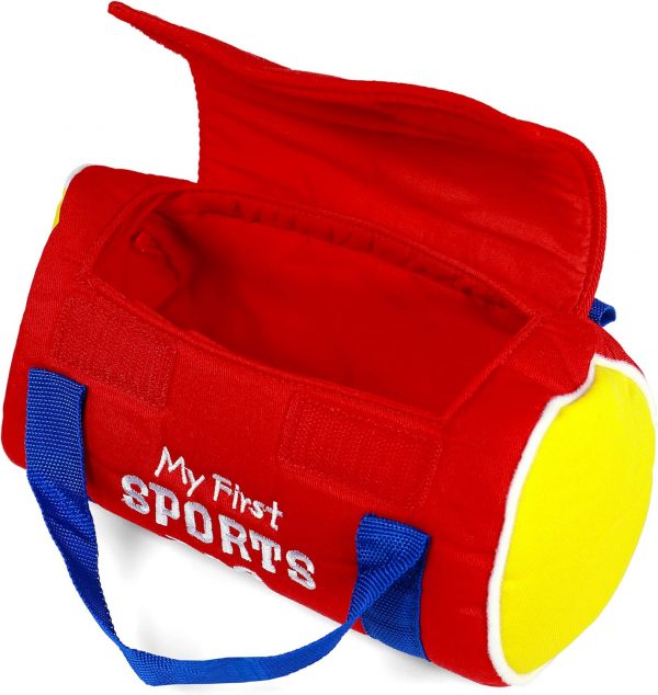 Elmmart Baby GUND My First Sports Bag Stuffed Plush Playset, Baby Gift Toys for Boys and Girls Ages 1 & Up, 5 Piece, 8"