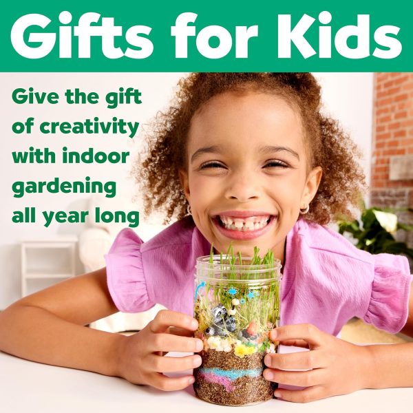 Elm Mart Creativity for Kids Grow 'N Glow Terrarium Kit for Kids - Educational Science Kits Ages 6-8+, Kids Gifts for Boys and Girls, Craft and STEM Projects