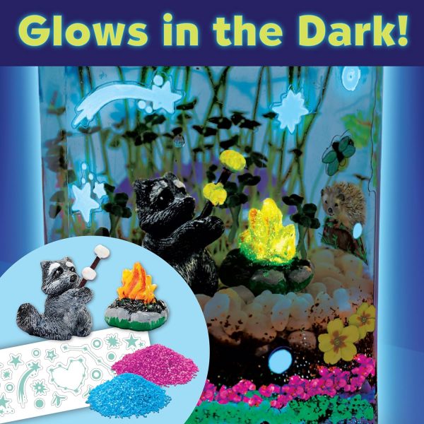 Elm Mart Creativity for Kids Grow 'N Glow Terrarium Kit for Kids - Educational Science Kits Ages 6-8+, Kids Gifts for Boys and Girls, Craft and STEM Projects