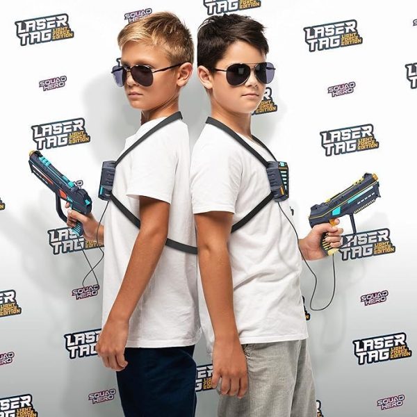 Elmmart Rechargeable Laser Tag Light Force Edition for Kids, Teens & Adults - Blasters & Vest Sensors - Fun Ideas Age 8+ Year Old Toys - 4 Set - Lazer Teen Boy Games - Boys & Girls Outdoor Teenage Group Activities