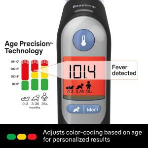 Elmmart Braun ThermoScan 7 Digital Ear Thermometer, Family Care App Compatible, Age-Adjusted Fever Guidance, Baby and Infant Friendly