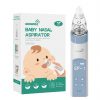 Elmmart GROWNSY Nasal Aspirator for Baby, Electric Nose Aspirator for Toddler, Baby Nose Sucker, Automatic Nose Cleaner with 3 Silicone Tips, Adjustable Suctions, Music and Light Soothing Function (Blue)