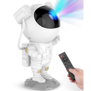 Elmmart Star Projector Galaxy Night Light - Astronaut Space Projector, Starry Nebula Ceiling LED Lamp with Timer and Remote, Kids Room Decor Aesthetic, for Christmas, Birthdays, Valentine's Day
