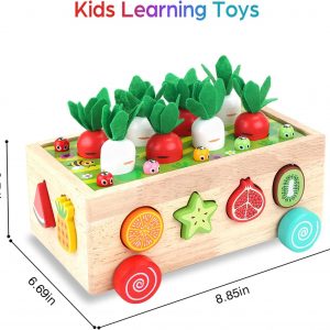 Elmmart Toddlers Montessori Wooden Educational Toys for Baby Boys Girls Age 1 2 3 Year Old, Shape Sorting Toys 1st One First Birthday Girl Gifts for Kids 1-3, Wood Preschool Learning Fine Motor Skills Game