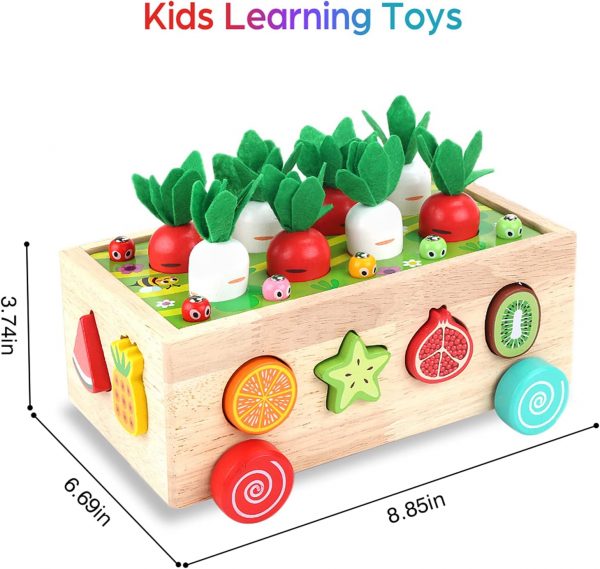 Elmmart Toddlers Montessori Wooden Educational Toys for Baby Boys Girls Age 1 2 3 Year Old, Shape Sorting Toys 1st One First Birthday Girl Gifts for Kids 1-3, Wood Preschool Learning Fine Motor Skills Game