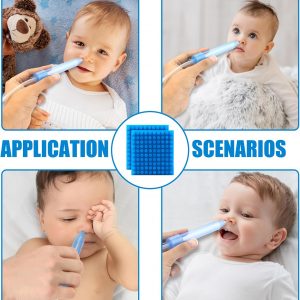 Elmmart Nasal Aspirator Filters 200PCS, Replacement for NoseFrida Nasal Aspirator Hygiene Filters Safe Environmental, BPA, Phthalate & Latex-Free, 9X22mm (200 PCS)