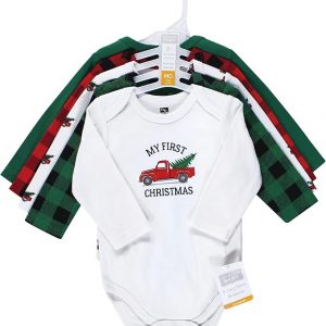 Elmmart Hudson Baby Cotton Long Sleeve Bodysuits Unisex-baby
