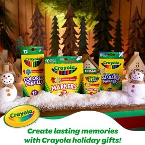 Elmmart Crayola Erasable Colored Pencils (24ct), Kids Coloring Pencils for Coloring Books, Arts & Crafts, Stocking Stuffers for Kids, 6+