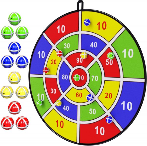 Elmmart BooTaa 29" Large Dart Board for Kids, Kids Dart Board with Sticky Balls, Boys Toys, Indoor/Sport Outdoor Fun Party Play Game Toys, Birthday Gifts for 3 4 5 6 7 8 9 10 11 12 Year Old Boys Girls
