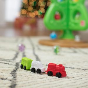 Elmmart Step2 My First Christmas Tree Toy for Kids, Interactive Christmas Tree Toy, Toddlers Ages 1.5+ Years Old, 12 Colorful Plastic Ornaments to Decorate, Mini Train Set Circles the Skirt