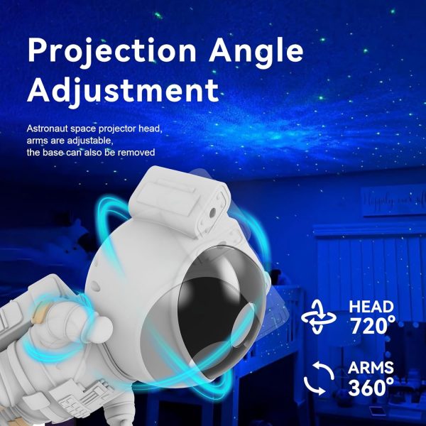 Elmmart Star Projector Galaxy Night Light - Astronaut Space Projector, Starry Nebula Ceiling LED Lamp with Timer and Remote, Kids Room Decor Aesthetic, for Christmas, Birthdays, Valentine's Day