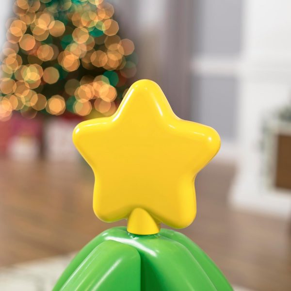 Elmmart Step2 My First Christmas Tree Toy for Kids, Interactive Christmas Tree Toy, Toddlers Ages 1.5+ Years Old, 12 Colorful Plastic Ornaments to Decorate, Mini Train Set Circles the Skirt
