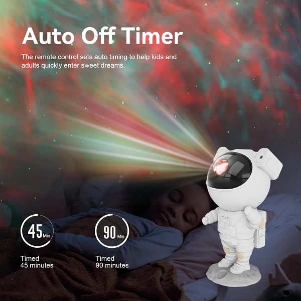 Elmmart Star Projector Galaxy Night Light - Astronaut Space Projector, Starry Nebula Ceiling LED Lamp with Timer and Remote, Kids Room Decor Aesthetic, for Christmas, Birthdays, Valentine's Day