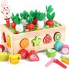 Elmmart Toddlers Montessori Wooden Educational Toys for Baby Boys Girls Age 1 2 3 Year Old, Shape Sorting Toys 1st One First Birthday Girl Gifts for Kids 1-3, Wood Preschool Learning Fine Motor Skills Game
