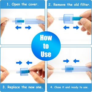 Elmmart Nasal Aspirator Filters 200PCS, Replacement for NoseFrida Nasal Aspirator Hygiene Filters Safe Environmental, BPA, Phthalate & Latex-Free, 9X22mm (200 PCS)