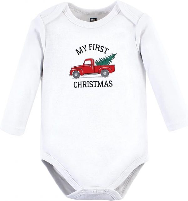 Elmmart Hudson Baby Cotton Long Sleeve Bodysuits Unisex-baby