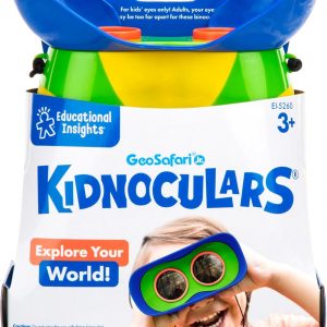 Elmmart GeoSafari Jr. Kidnoculars Binoculars for Kids Ages 3+, STEM and Outdoor Toys for Toddlers, Gifts for Toddlers, Stocking Stuffers for Kids Educational Insights